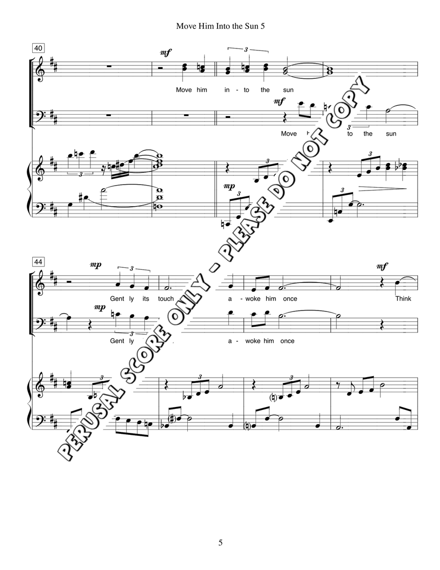 Move Him Into The Sun Move Him Into The Sun 4-Part scores gallery preview page 6