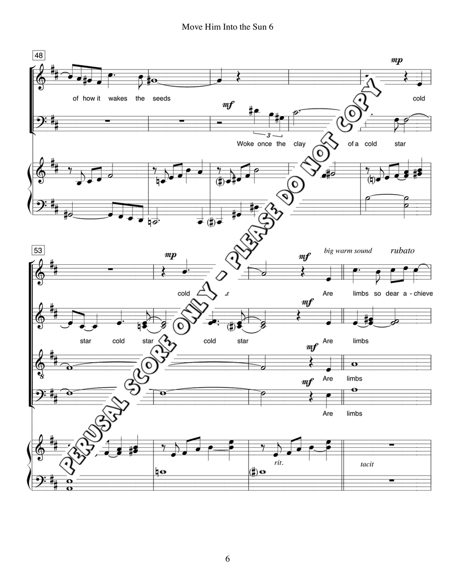 Move Him Into The Sun Move Him Into The Sun 4-Part scores gallery preview page 7