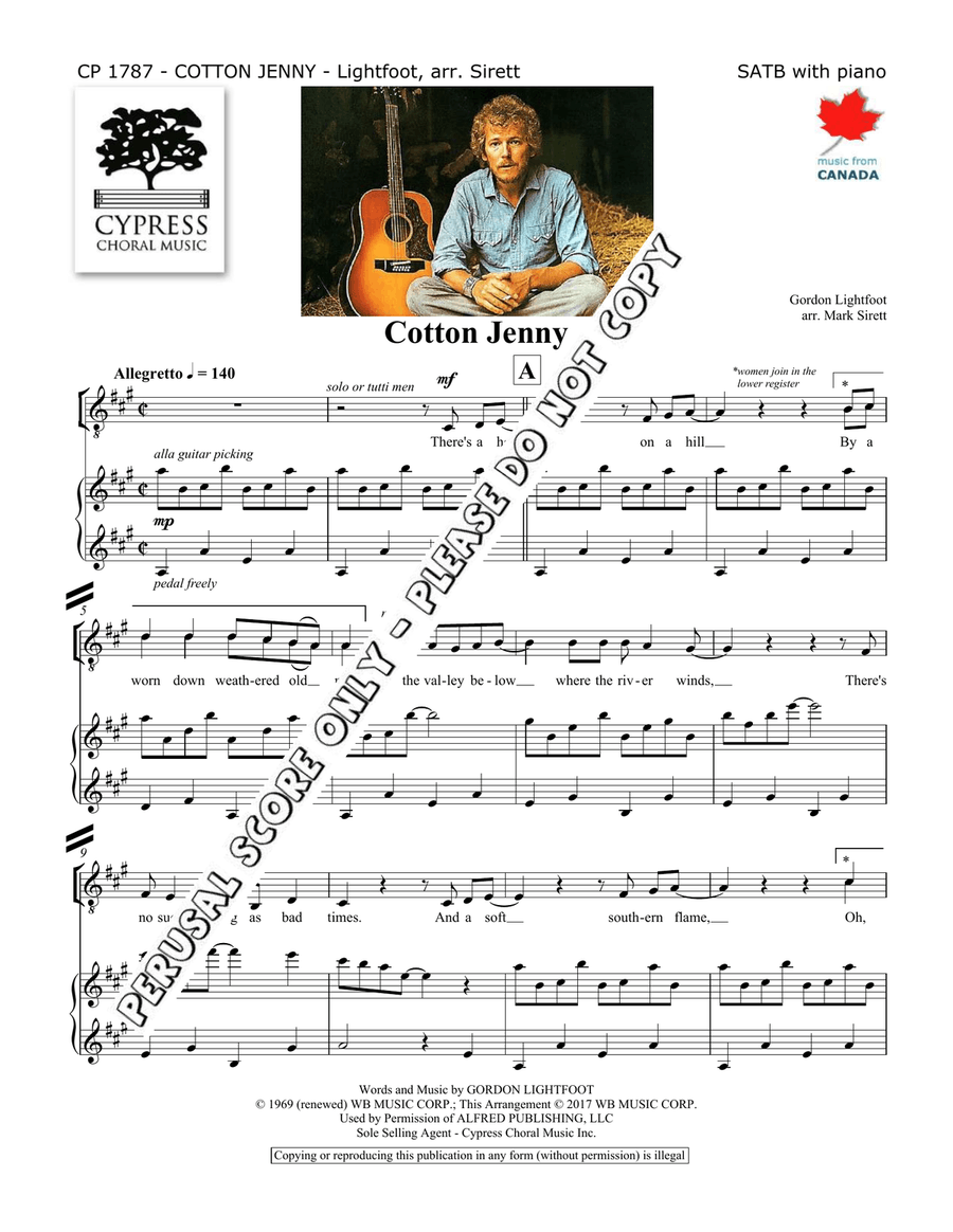Cotton Jenny Cotton Jenny 4-Part scores gallery preview page 2