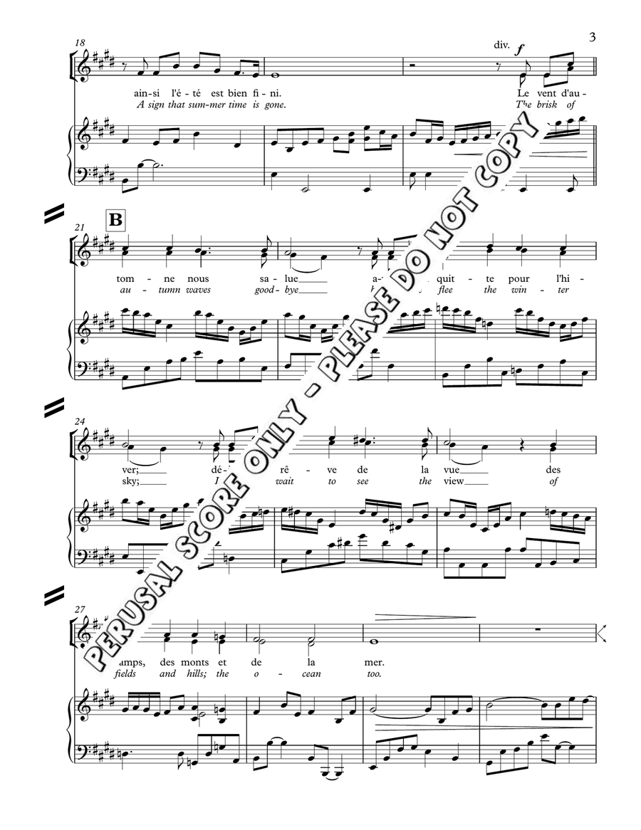 Le Voyage D'un Oiseau D'ete SA scores gallery preview page 3