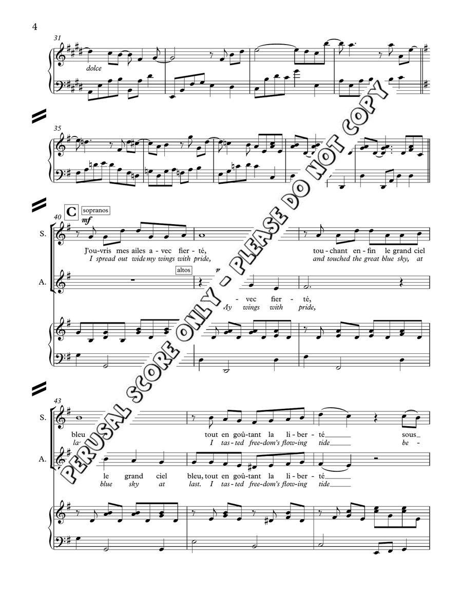 Le Voyage D'un Oiseau D'ete SA scores gallery preview page 4