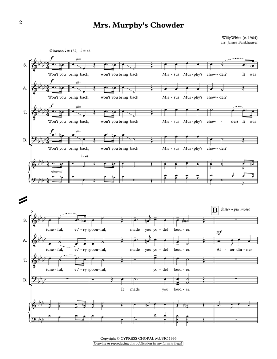 Good Fish Chowder (A Risky Encore) 4-Part scores gallery preview page 2