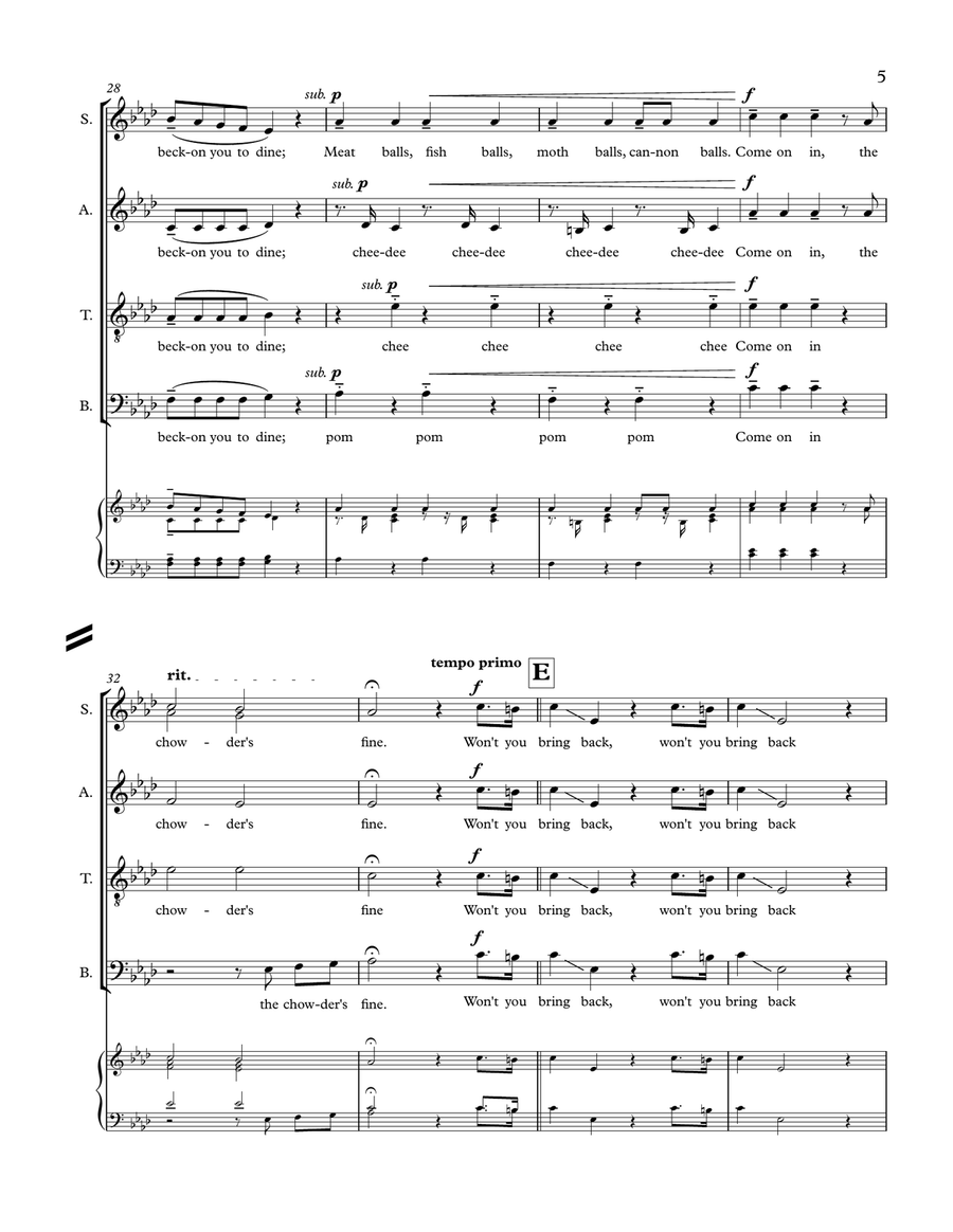 Good Fish Chowder (A Risky Encore) 4-Part scores gallery preview page 5