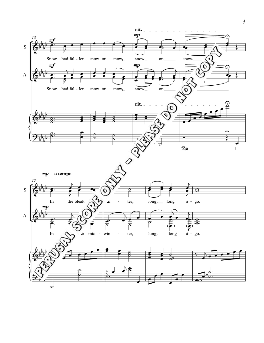 In The Bleak Midwinter In The Bleak Midwinter SSAA scores gallery preview page 3