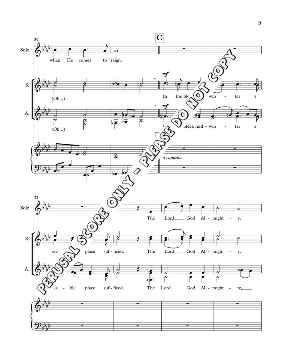 In The Bleak Midwinter In The Bleak Midwinter SSAA scores gallery preview page 5
