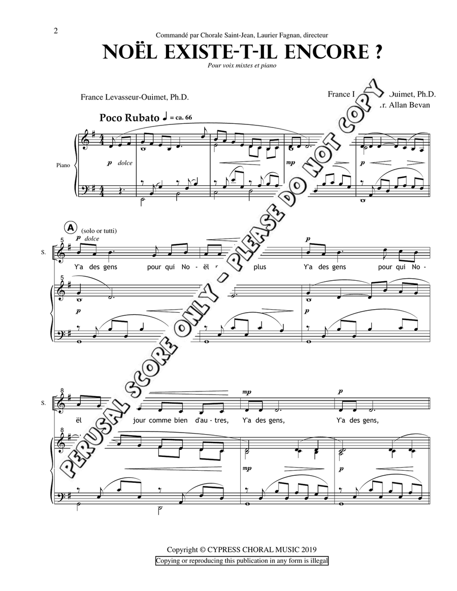 Noel Existe-T-Il Encore Noel Existe-T-Il Encore 4-Part scores gallery preview page 2