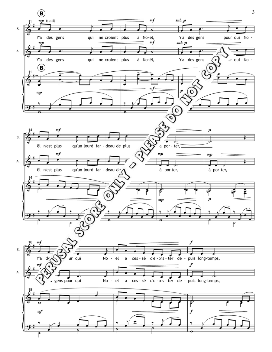 Noel Existe-T-Il Encore Noel Existe-T-Il Encore 4-Part scores gallery preview page 3