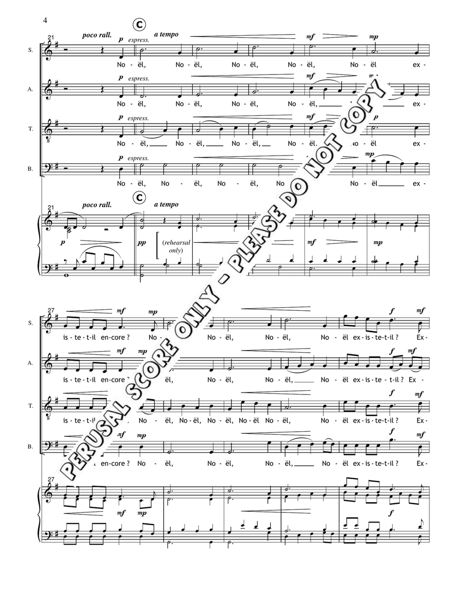 Noel Existe-T-Il Encore Noel Existe-T-Il Encore 4-Part scores gallery preview page 4