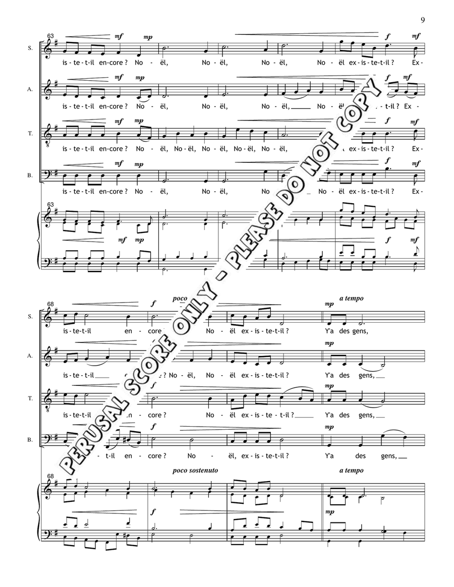 Noel Existe-T-Il Encore Noel Existe-T-Il Encore 4-Part scores gallery preview page 9