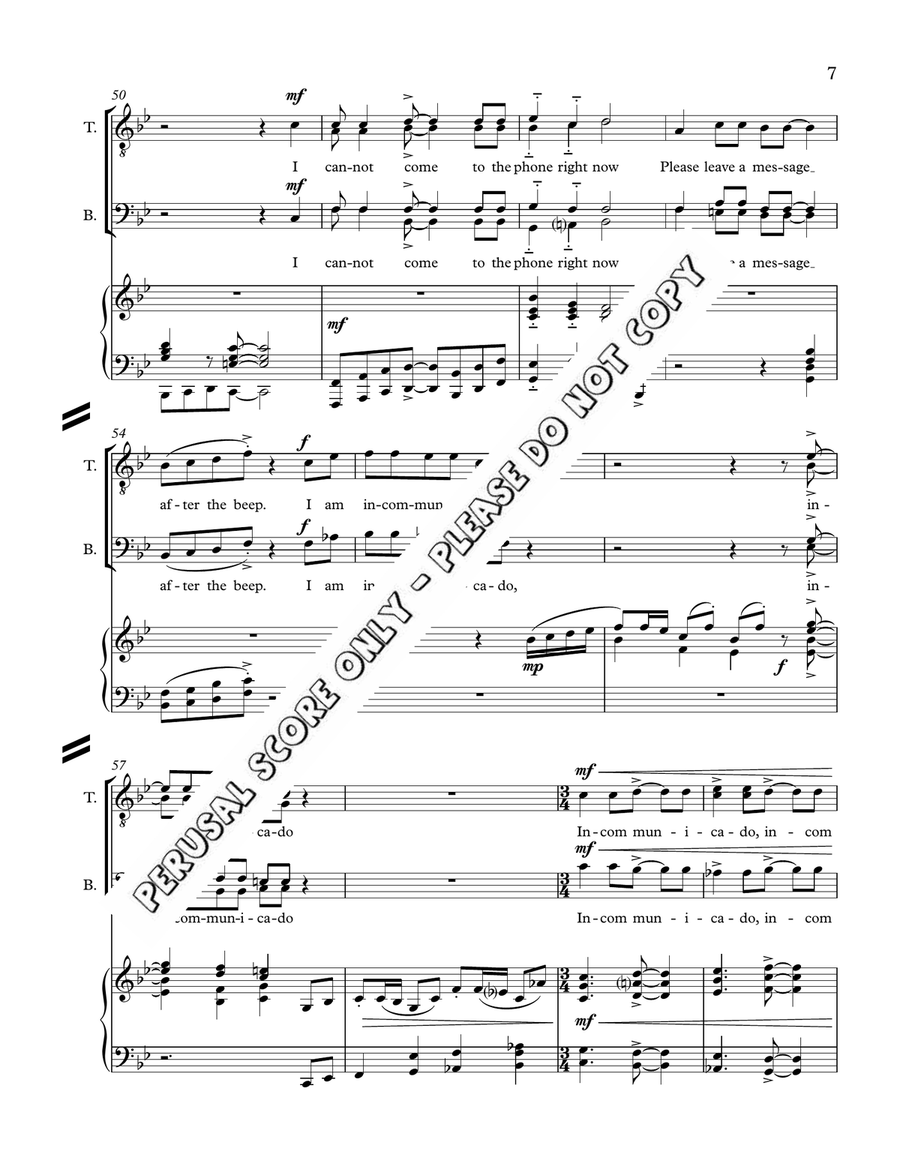 Incommunicado Incommunicado TTBB scores gallery preview page 7