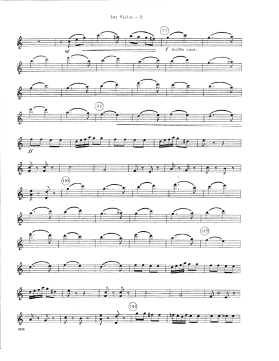 Serenade For String - Mvt. 4 Tema Russo (arr. Elliot A. Del Borgo) - 1st Violin String Orchestra scores gallery preview page 2