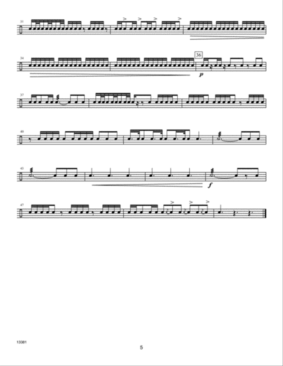 Intermediate Solos For Snare Drum Percussion scores gallery preview page 4
