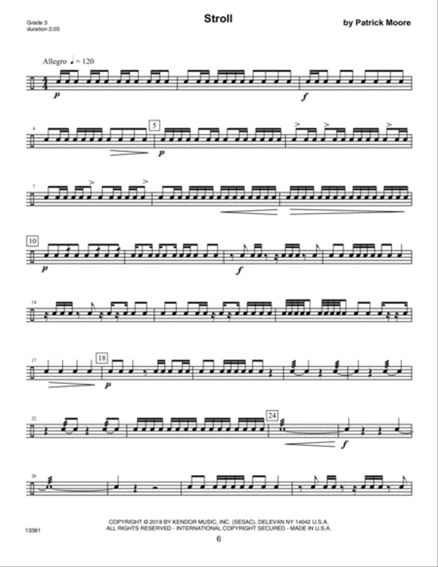 Intermediate Solos For Snare Drum Percussion scores gallery preview page 5