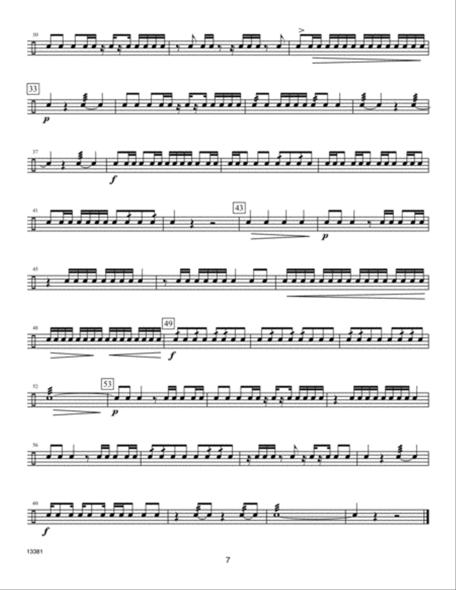 Intermediate Solos For Snare Drum Percussion scores gallery preview page 6