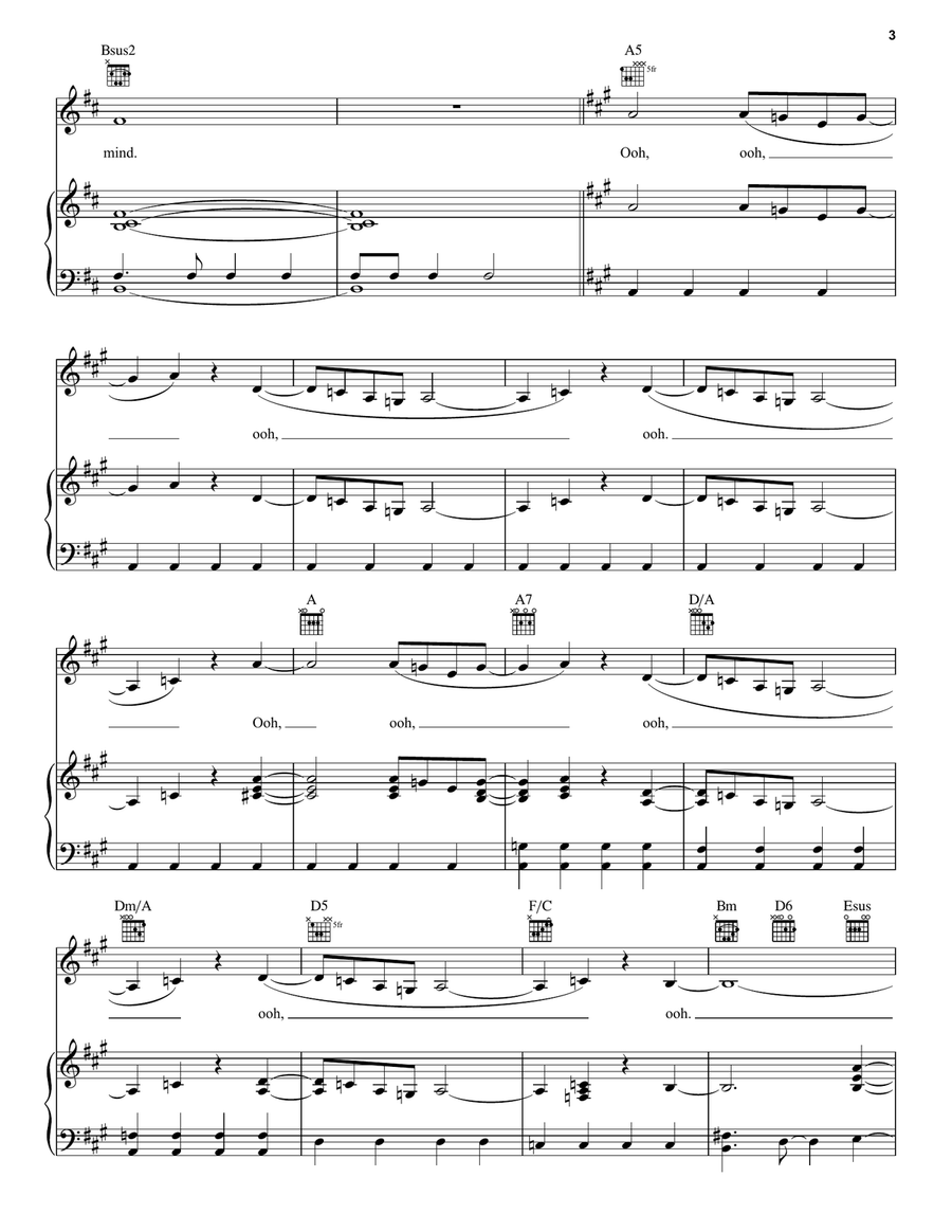 Call My Name Call My Name Piano, Vocal, Guitar scores gallery preview page 3