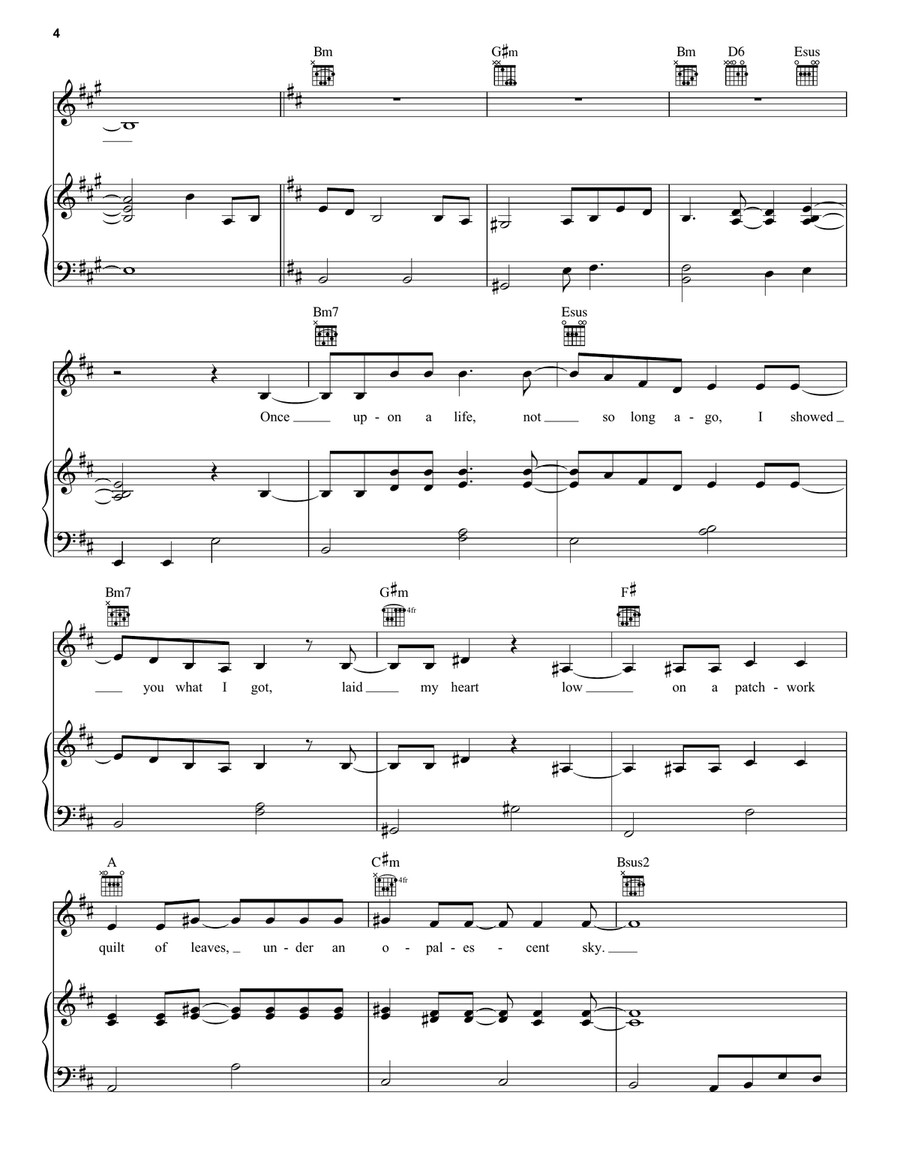 Call My Name Call My Name Piano, Vocal, Guitar scores gallery preview page 4