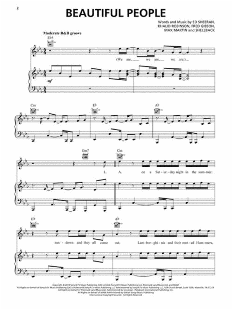 Chart Hits of 2019-2020 Piano/Vocal/Guitar Songbook Piano, Vocal, Guitar scores gallery preview page 4