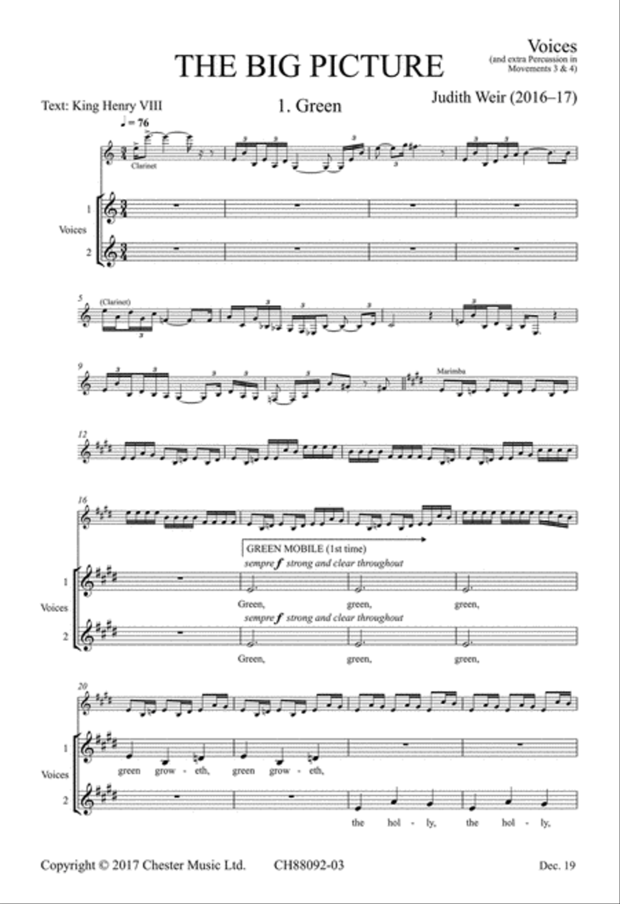 The Big Picture The Big Picture Unison Choir scores gallery preview page 1
