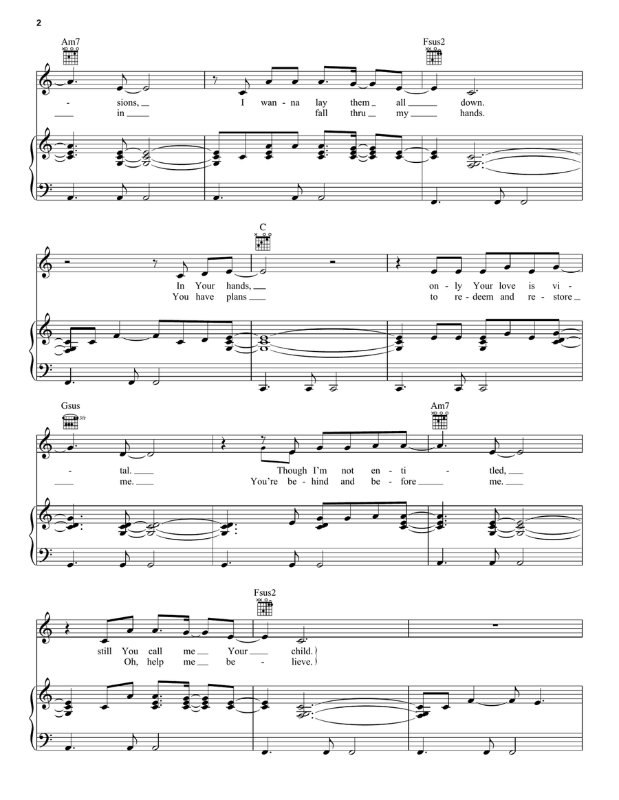 Control (Somehow You Want Me) Piano, Vocal, Guitar scores gallery preview page 2