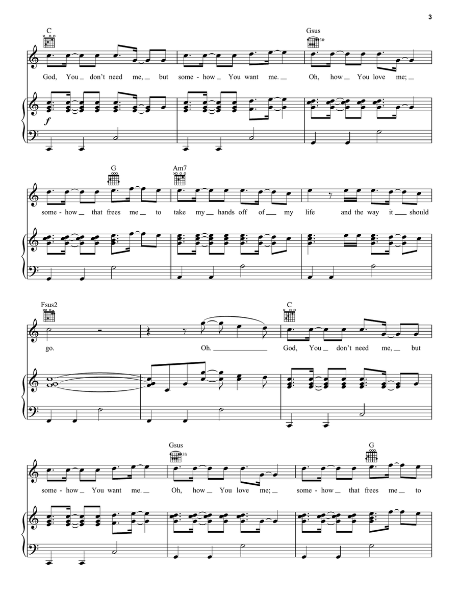 Control (Somehow You Want Me) Piano, Vocal, Guitar scores gallery preview page 3