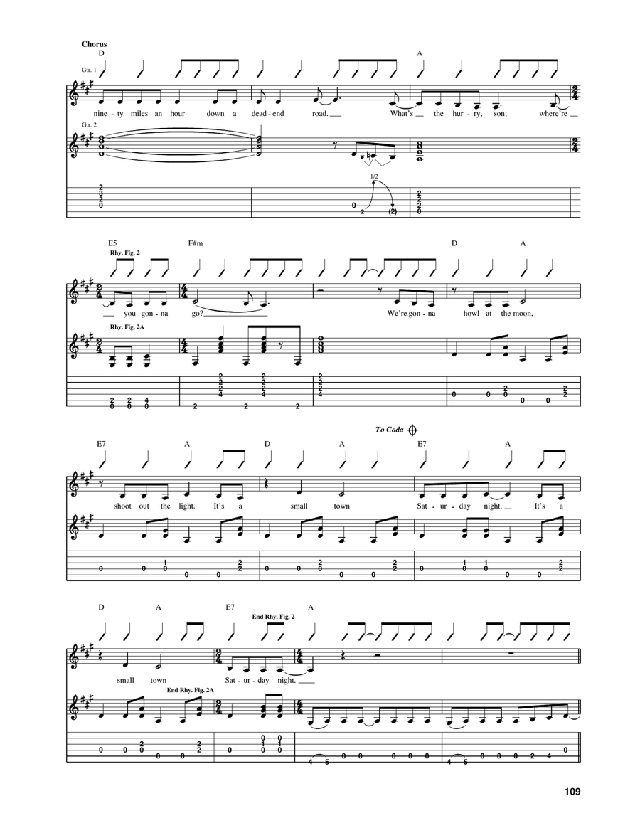 Small Town Saturday Night Electric Guitar scores gallery preview page 3