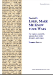 Psalm 25: Lord, Make Me Know your Ways