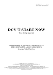 Don't Start Now