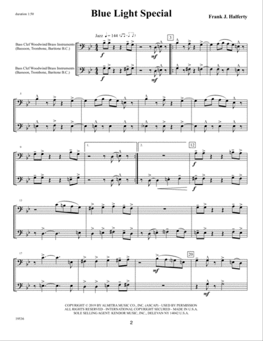 Festival FlexDuets - Bass Clef Woodwind/Brass Instruments Trombone scores gallery preview page 2