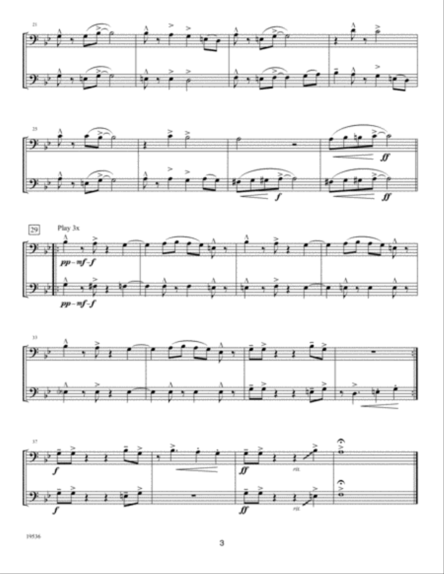 Festival FlexDuets - Bass Clef Woodwind/Brass Instruments Trombone scores gallery preview page 3