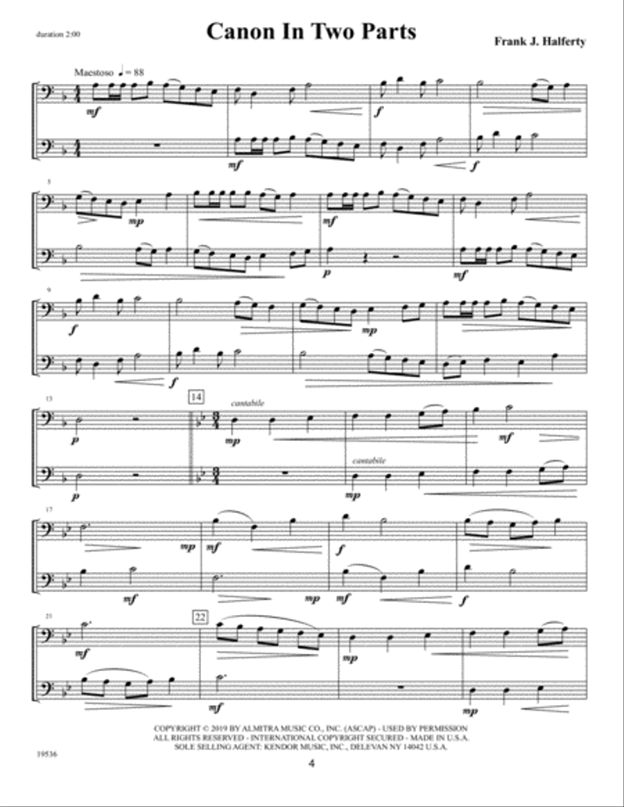 Festival FlexDuets - Bass Clef Woodwind/Brass Instruments Trombone scores gallery preview page 4
