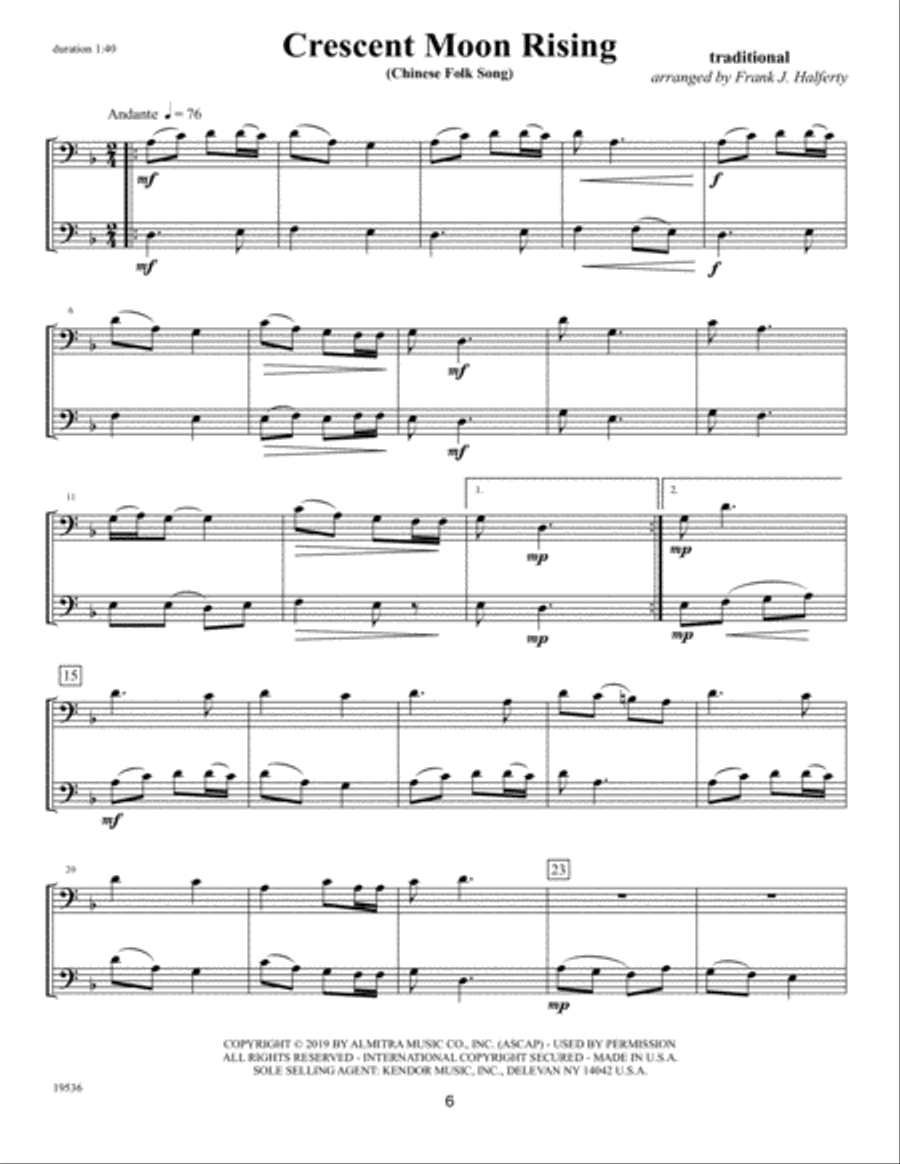 Festival FlexDuets - Bass Clef Woodwind/Brass Instruments Trombone scores gallery preview page 6