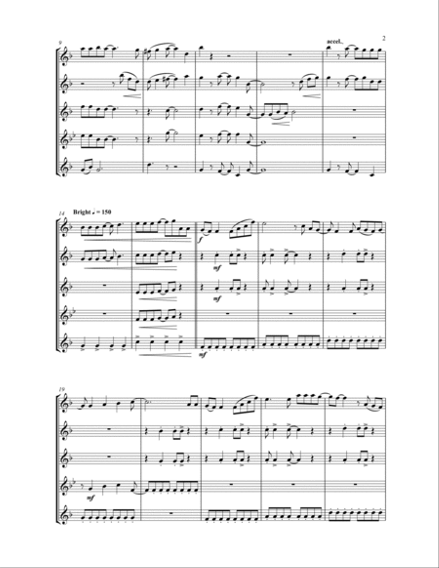 Don't Stop Me Now Woodwind Ensemble scores gallery preview page 3