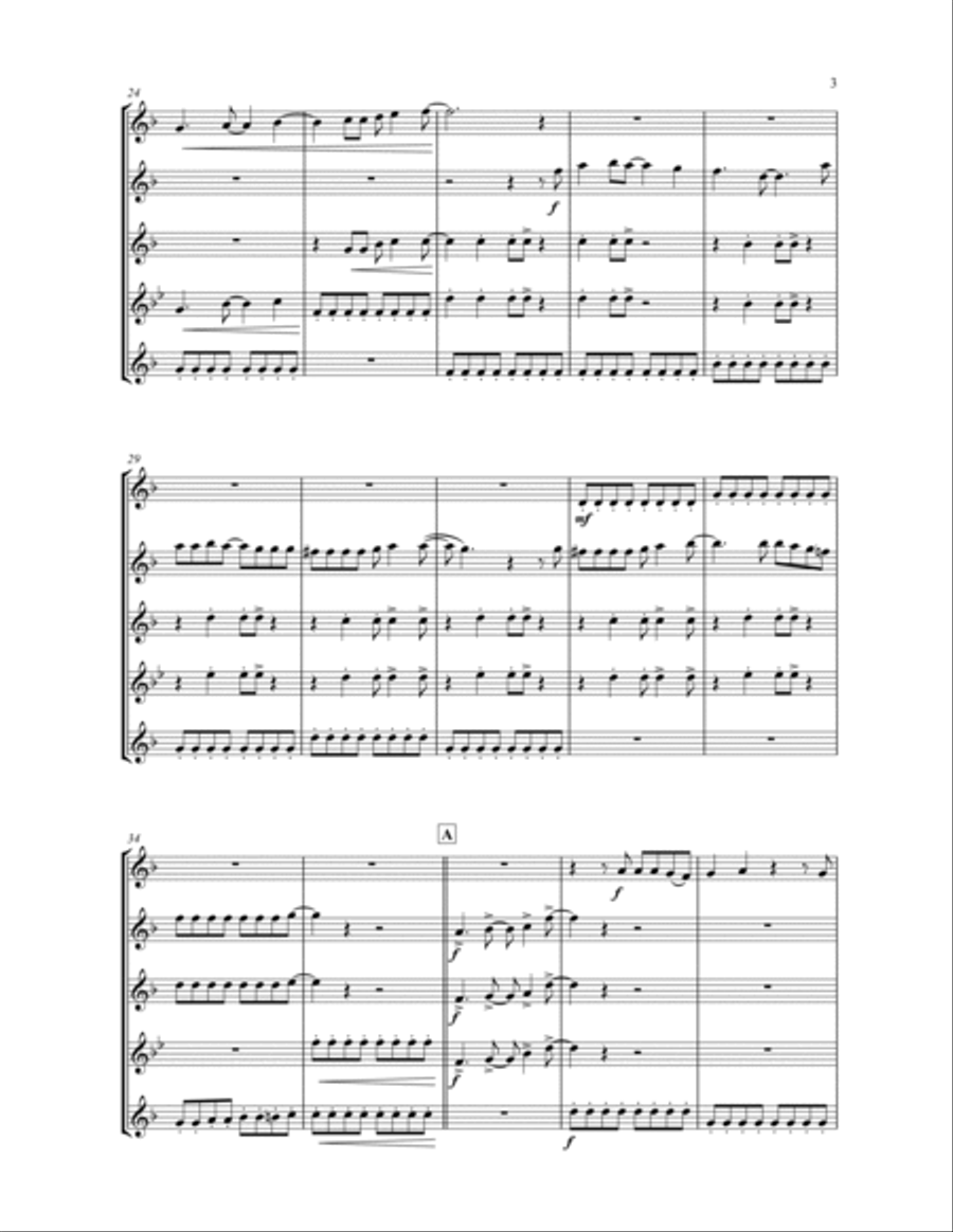 Don't Stop Me Now Woodwind Ensemble scores gallery preview page 4