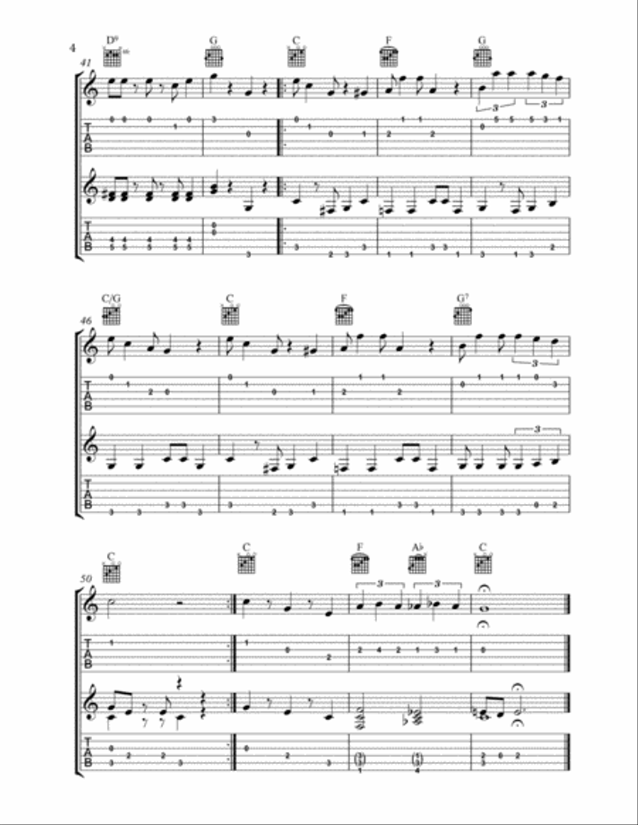 Super Mario Bros. Main Theme Guitar Tablature scores gallery preview page 5