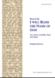 Psalm 34: I will Bless the Name of God