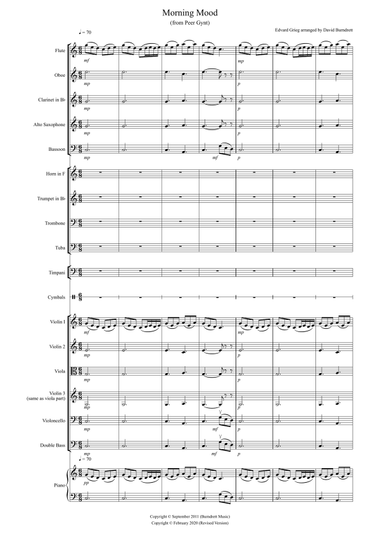 Morning Mood (from Peer Gynt) for School Orchestra