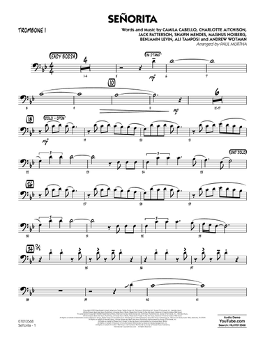 Senorita (arr. Paul Murtha) - Trombone 1