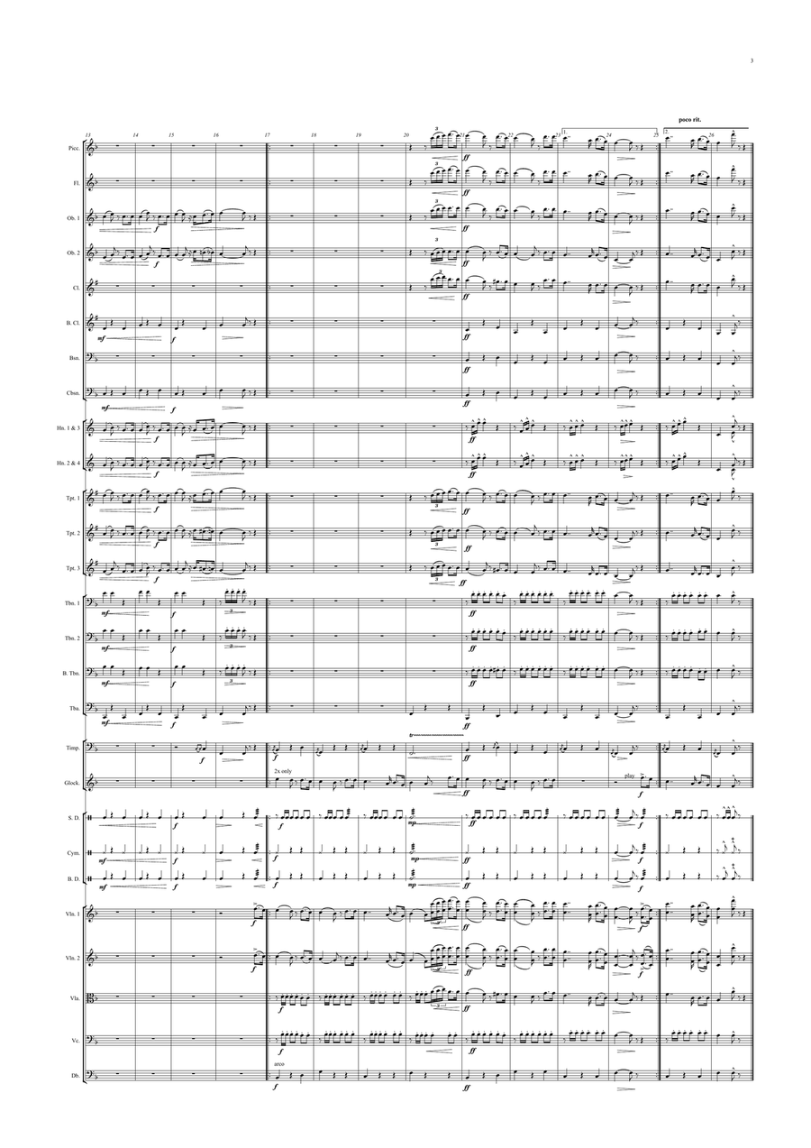 Greek & Cypriot National Anthem ''Imnos Eis Tin Eleftherian'' Orchestre national d'Île-de-France Full Orchestra scores gallery preview page 3