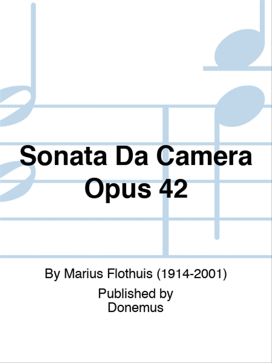 Sonata Da Camera Opus 42 Flute scores gallery preview page 1