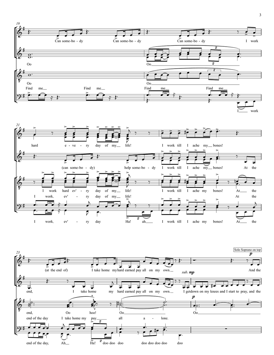 Somebody To Love 4-Part scores gallery preview page 5