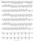 Beginning Piano Warm-ups (Instructor Accompaniment)