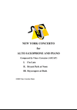 New York Concerto for Saxophone and Piano