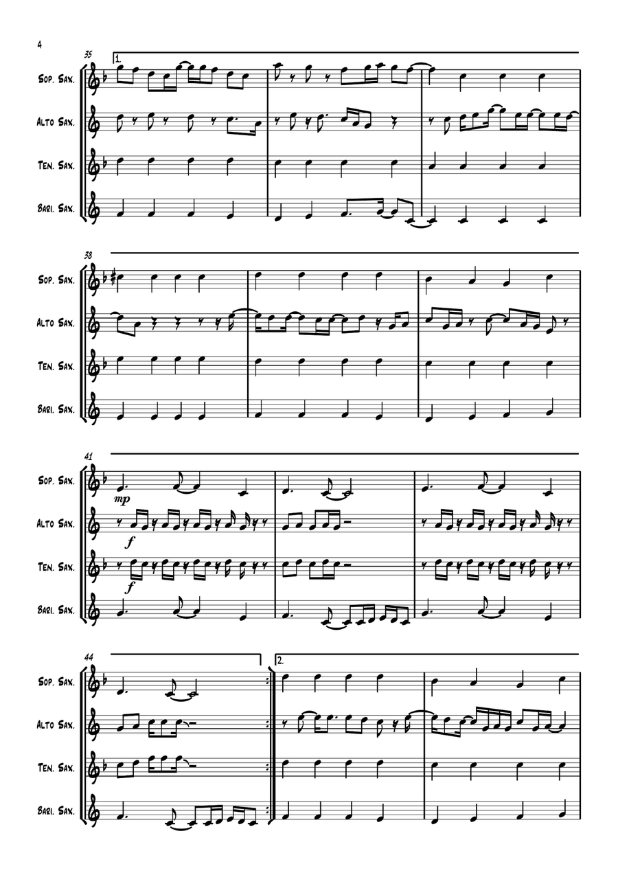 Sexual Healing Sexual Healing Woodwind Quartet scores gallery preview page 4