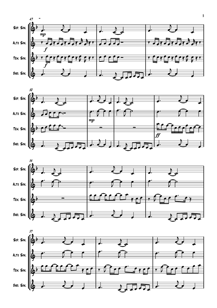 Sexual Healing Sexual Healing Woodwind Quartet scores gallery preview page 5