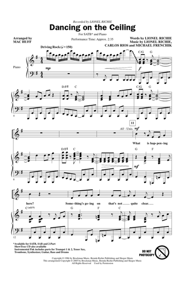 Dancing On The Ceiling (arr. Mac Huff)