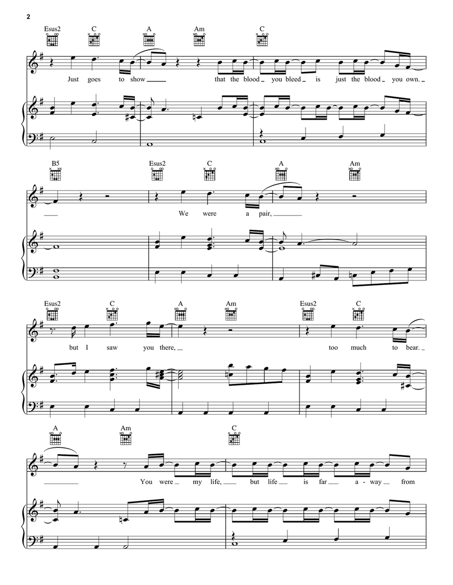 No Time To Die No Time To Die Piano, Vocal, Guitar scores gallery preview page 2