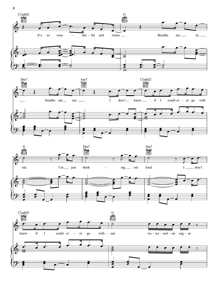 Watermelon Sugar Watermelon Sugar Piano, Vocal, Guitar scores gallery preview page 2
