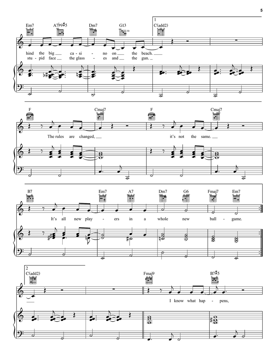 The Goodbye Look The Goodbye Look Piano, Vocal, Guitar scores gallery preview page 5