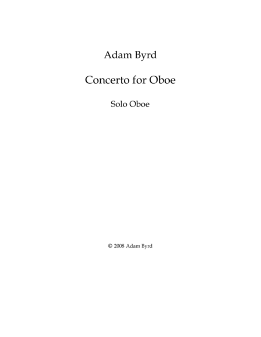 Concerto for Oboe Piano scores gallery preview page 1