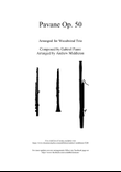Pavane Op. 50 arranged for Woodwind Trio mini preview
